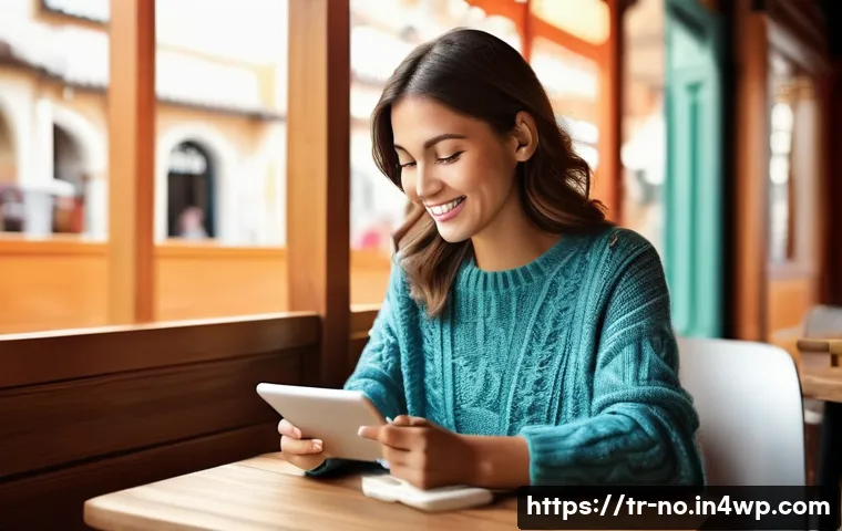UX 최적화를 위한 맥락 인식 전략 - **Prompt 1: Personalized Travel Experience on a Tablet**
"A young woman in her late 20s, with a ...